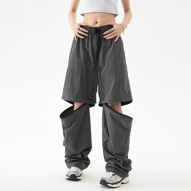 Generic 2024 New Summer Windproof Waterproof Tactical Pants for Men and Women dark gray [detachable/unisex]] 