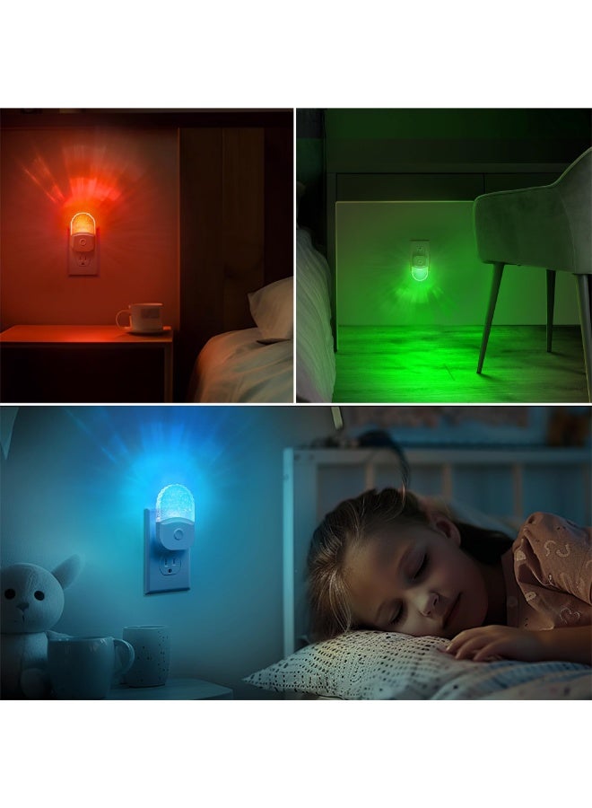 2-Pack Color Changing RGB & Soft White LED Night Lights with Dusk-to-Dawn Sensor, Plug-in for Bedroom, Nursery, Bathroom - Image 5