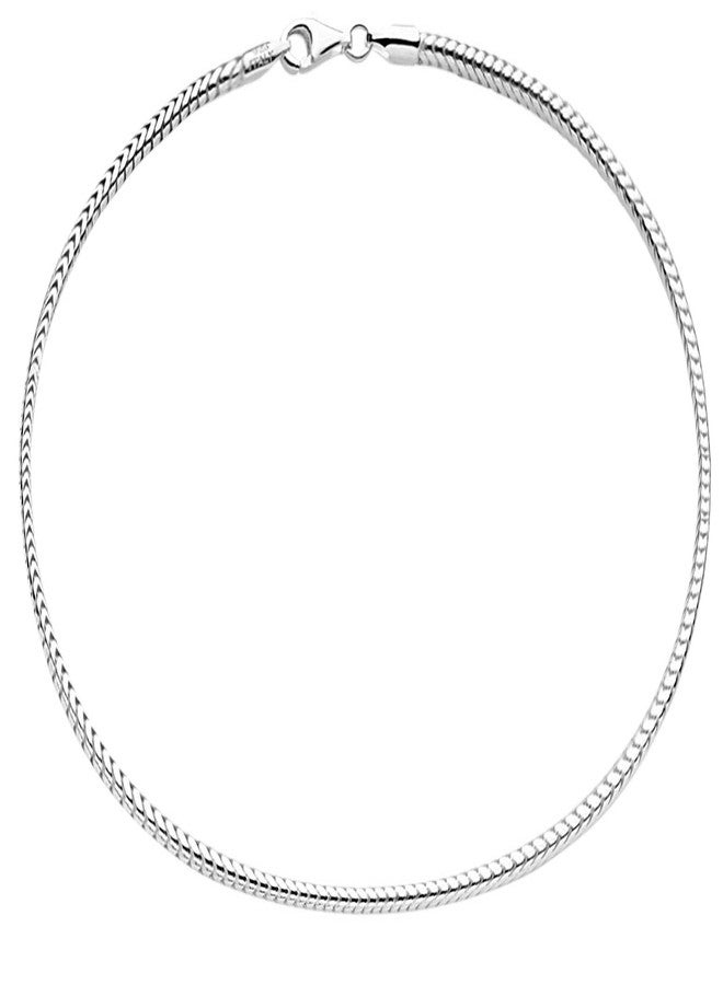Savlano 925 Sterling Silver Solid Italian Round Diamond Cut Snake Chain Bracelet/Anklet For Women & Men - Made in Italy Comes Gift Box, 9 inches, Metal, n - Image 1
