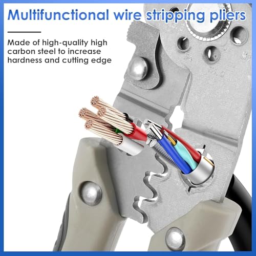 ELMVIA Multifunction Stainless Steel Wire Stripper/Wire Crimping Tool, Wire Cutter, Wire Crimper, Cable Stripper, Wiring Tools and Multi-Function Hand Tool (ALL IN 1) - Image 3