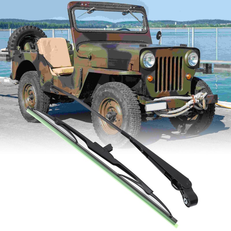 105° Wiper Arm with Blade 0390506510 Long Shaft Windshield Wiper Arm for Willys Tractor Fishing Boat ATV UTV - Image 2