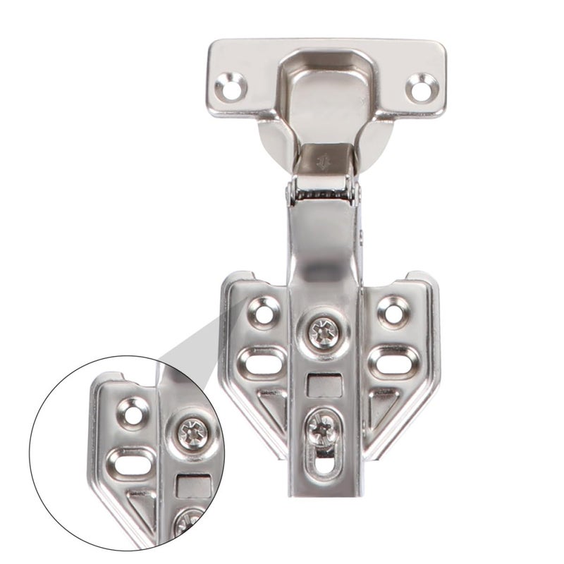 Heavy Duty Stainless Steel Soft Close Hydraulic Cabinet Hinges 6pcs Set 1 2mm Thick with Screws - Image 4