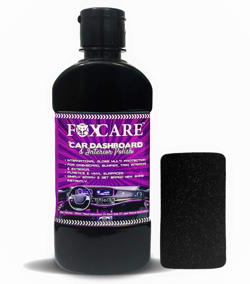 Foxcare Dashboard&Interior Polish For Car&Bike|Protects&Shines Cars,Bike,Motorcycle|Water Repellent Polish For All Auto Care Needs Suitable For Dashboard,Restores Faded Plastic&Fibre-200Ml - Image 5