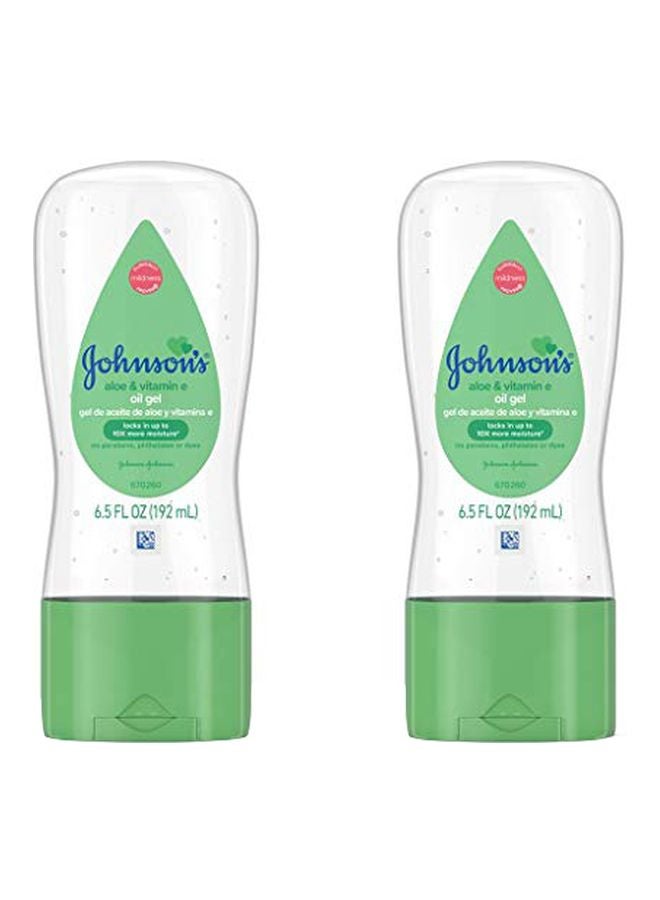 Johnson's Pack Of 2 Aloe And Vitamin-E Baby Oil Gel