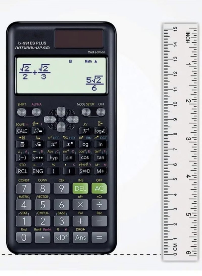 Fx-991Es Plus 2nd Edition Scientific Calculator Black - Image 3
