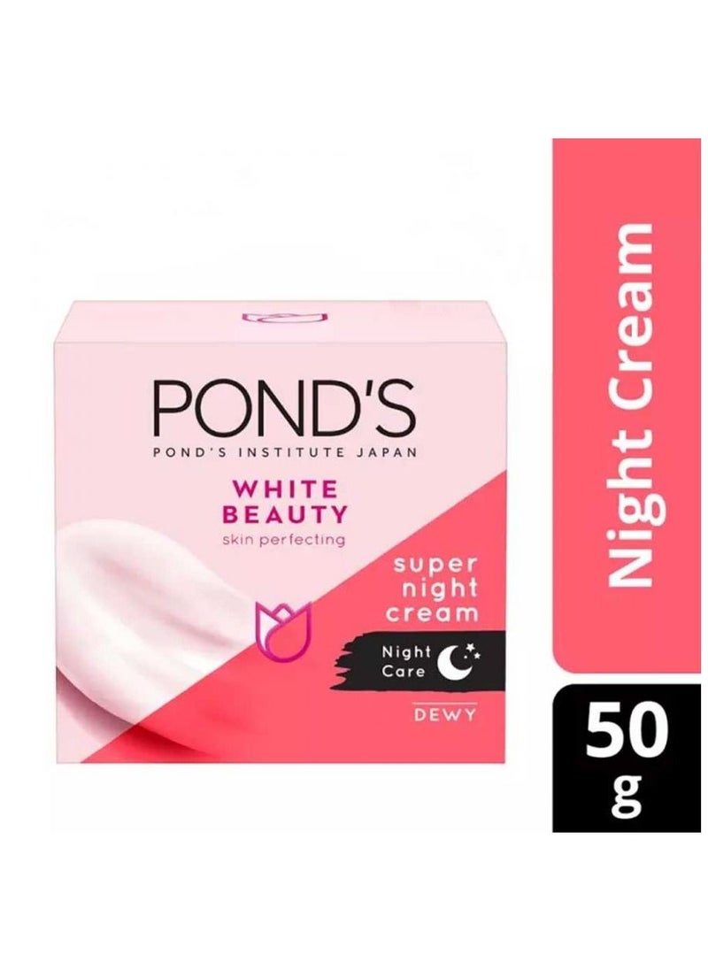 PONDS - White Beauty Skin Perfecting Super Night Cream Dewy 50g - Image 1