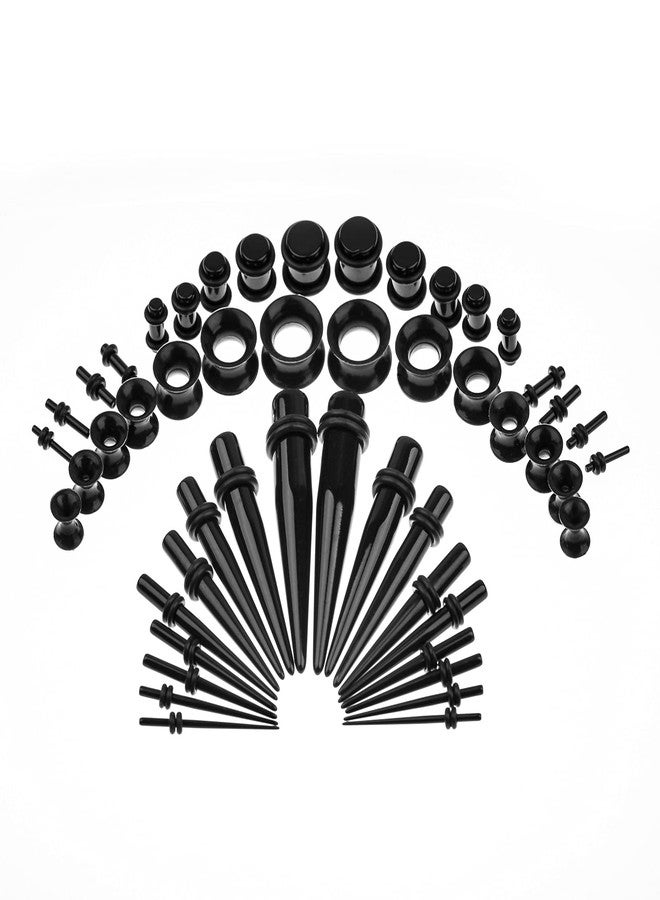 Memsion Ear Stretching Kit 50 Pieces 14Gauges-00Gauges Earrings Piercing Kit, 14G-00G(1.6mm-12mm), Acrylic, no gemstone - Image 1