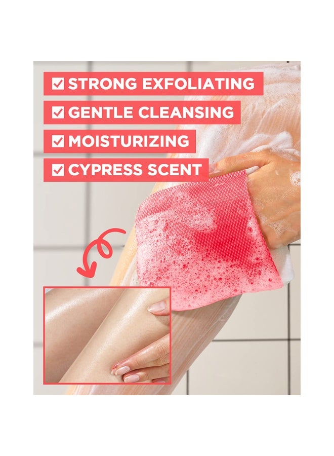 KL 8 PCS Body Peeling Pad With Mom's Bath Recipe, All in One Bubble Body Wash  Scrub Gloves, Intense Exfoliating Mitts for Dead Skin Cells, Goosebumps and Scaly Skin - Image 3