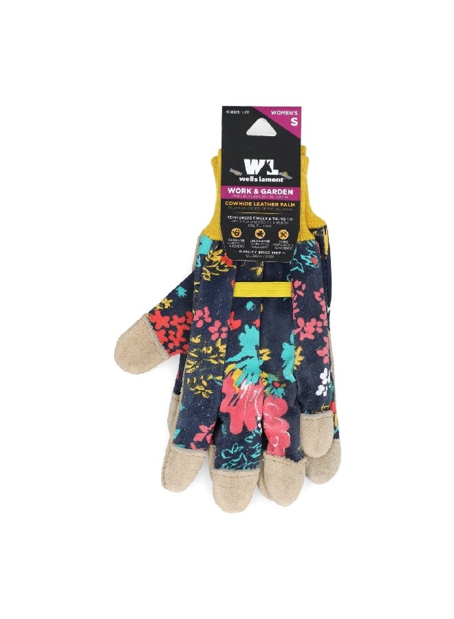 Wells Lamont 2-Piece Reliable Leather Gardening Gloves for Women Multicolor Small - Image 1