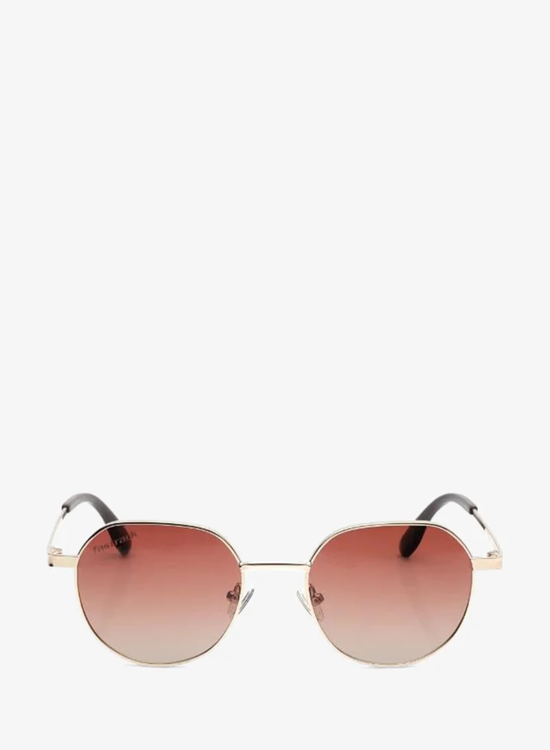 fastrack Polarized Sunglasses Gold Frame Brown Mirror Lens 50mm  - M8039BR2PV