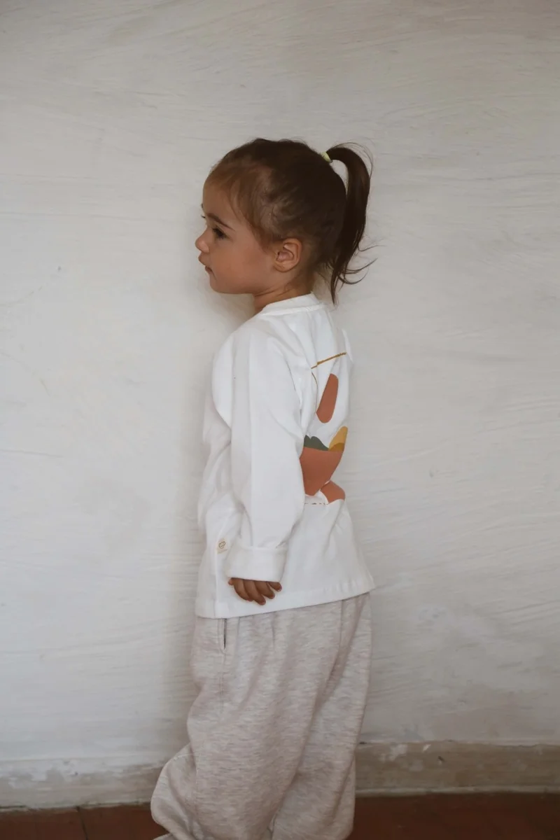 Ohlala Koala Ecru Back Printed Long Sleeve T-Shirt