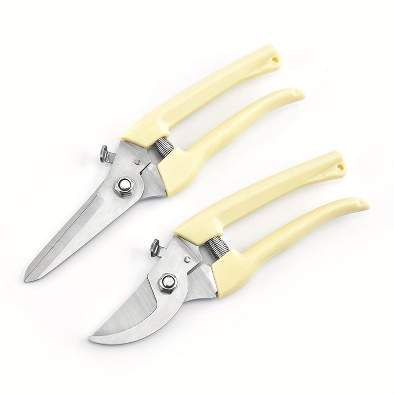 2 قطعة مجموعة مقصات تقليم الحدائق بشفرات حادة لقطع زهور البونساي - Image 4