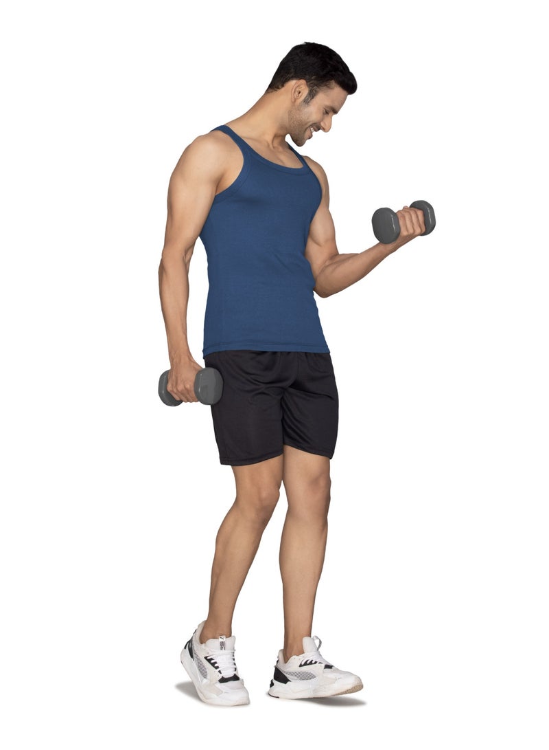 اكس واي اكس اكس XYXX صدرية رجالية سادة بقصّة عادية من القطن الممشط، عبوة من قطعتين - Image 4