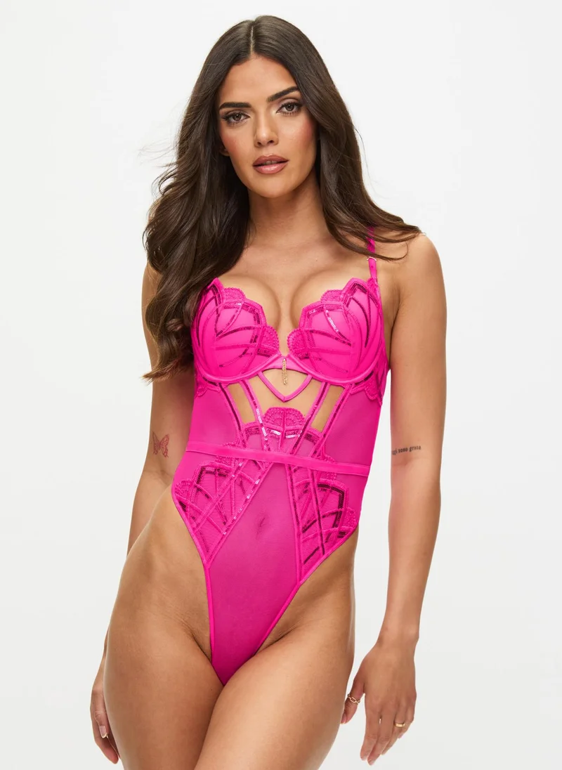 Ann Summers Desiring Decadence Padded Body Bright Pink