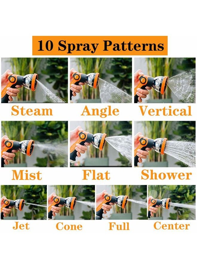 REDESS Garden Hose Spray Nozzle,10 Hose Metal Duty Watering Patterns Thumb Control On Off Valve, High Pressure Nozzle Sprayer for Plants, Car Wash,Cleaning,Showering Pets - Image 4