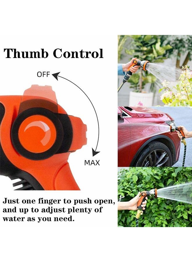 REDESS Garden Hose Spray Nozzle,10 Hose Metal Duty Watering Patterns Thumb Control On Off Valve, High Pressure Nozzle Sprayer for Plants, Car Wash,Cleaning,Showering Pets - Image 3