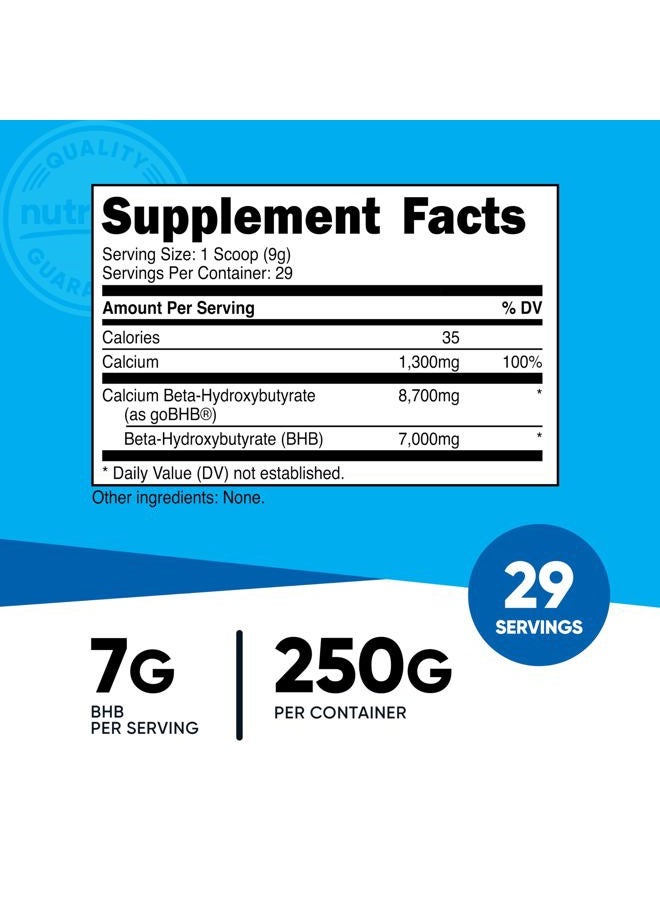 Nutricost كالسيوم BHB (250 جرام) بدون نكهة - ملح كيتون الكالسيوم - غير معدّل وراثياً وخالي من الغلوتين - Image 2