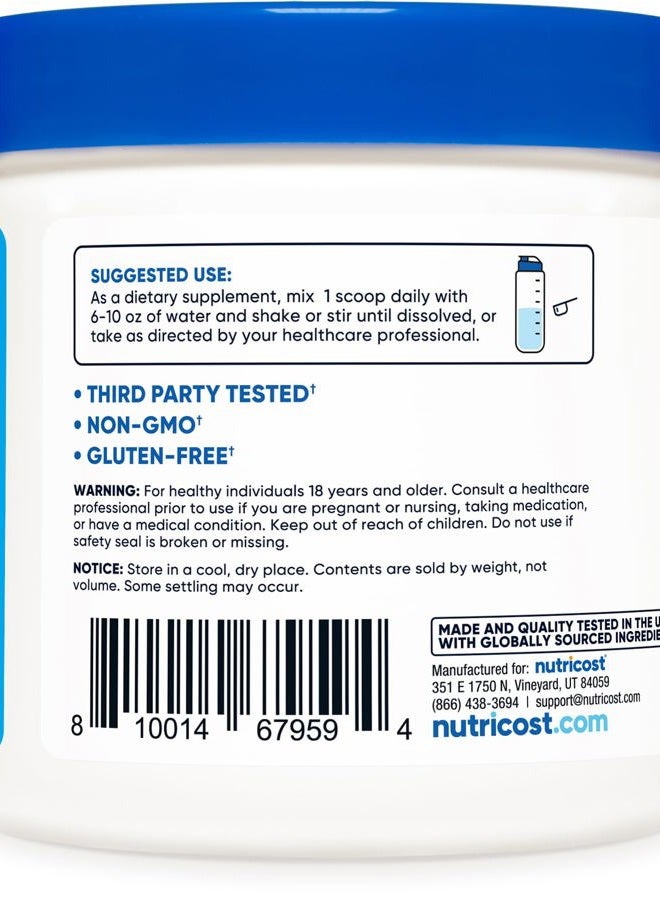Nutricost كالسيوم BHB (250 جرام) بدون نكهة - ملح كيتون الكالسيوم - غير معدّل وراثياً وخالي من الغلوتين - Image 4