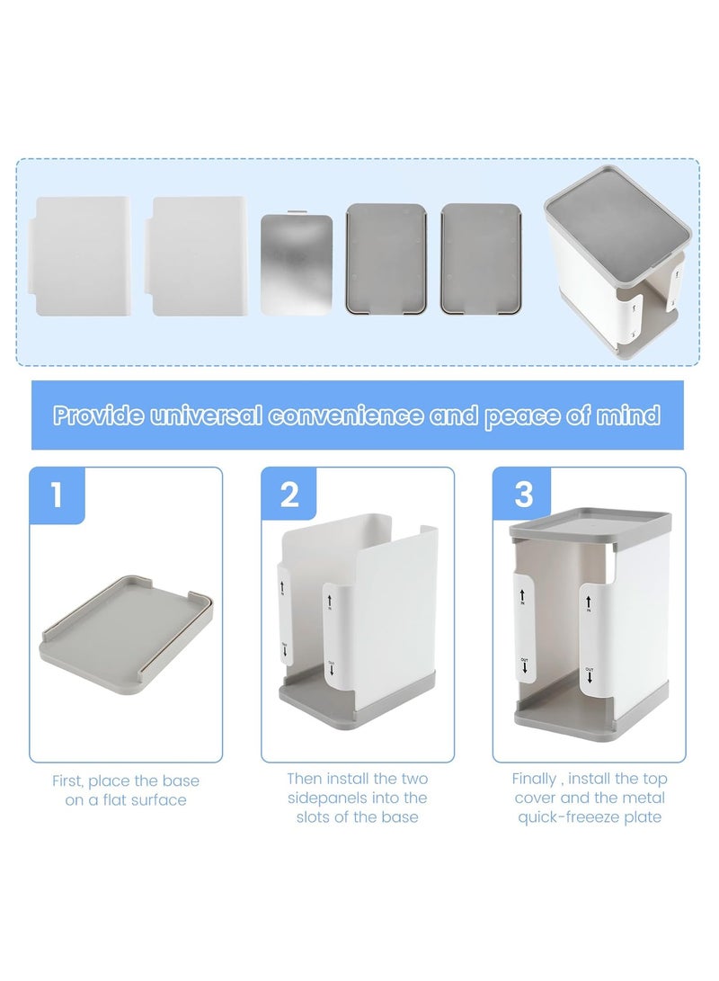 Relex Organizer for Breast Milk Storage Bags, 1700ml Breast Milk Storage Organizer Breast Milk Storage Tower First in First Out Breastmilk Bag Organizer for Freezing Breastmilk - Image 3