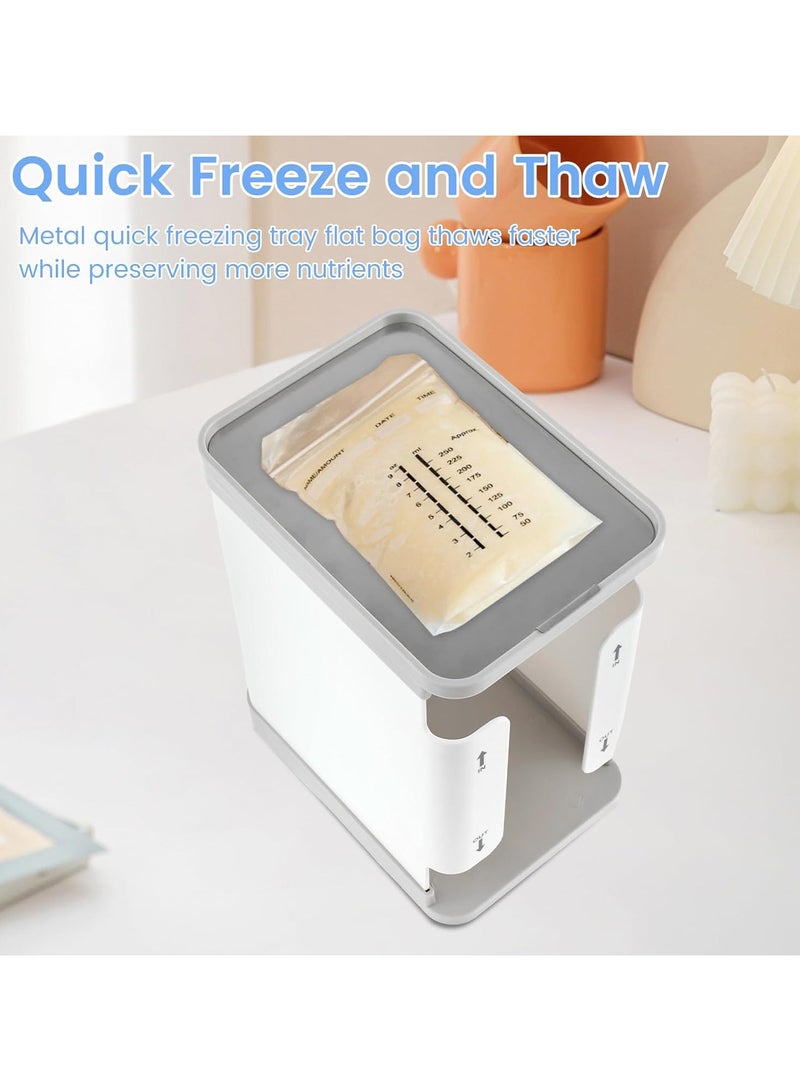 Relex Organizer for Breast Milk Storage Bags, 1700ml Breast Milk Storage Organizer Breast Milk Storage Tower First in First Out Breastmilk Bag Organizer for Freezing Breastmilk - Image 5