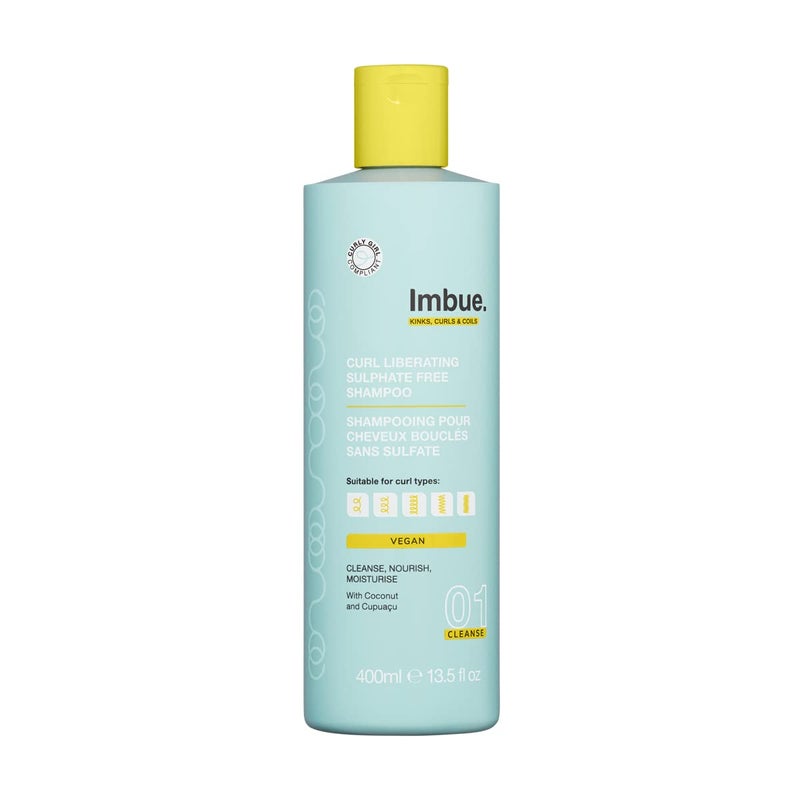 Imbue Curl Liberating Sulfate Free Shampoo for Wavy and Curly Tresses - Enhances Curls, Fights Frizz and Dryness | 13.5 fl oz, Curly Girl Compliant & Vegan Formula - Image 1