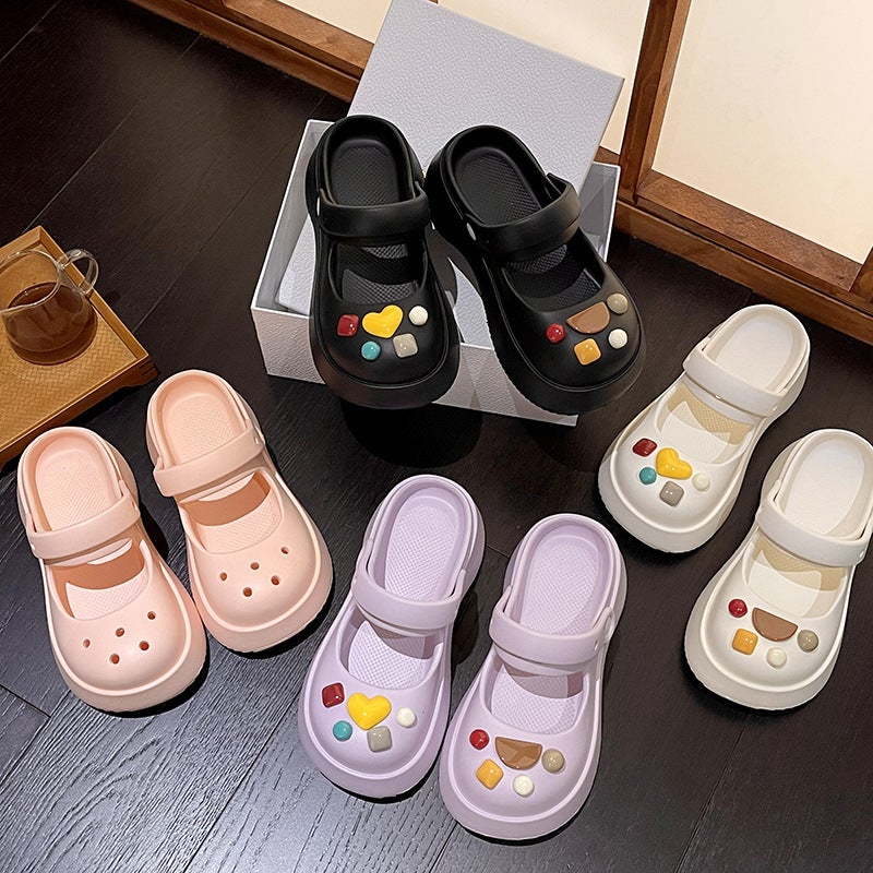 Women's EVA Thick-Soled Clog Sandals - Summer Slip-On Platform Shoes, Anti-Slip Lightweight - Image 4