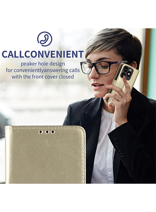 X-level ITEL A70/A665L 4G Case Cover Soft Quality Leather Flip Folio Wallet with Card Slots Holder Stand Back Cover Drop-Proof Shock-Proof Protective Shell Phone Back Accessories Protection  - Image 4