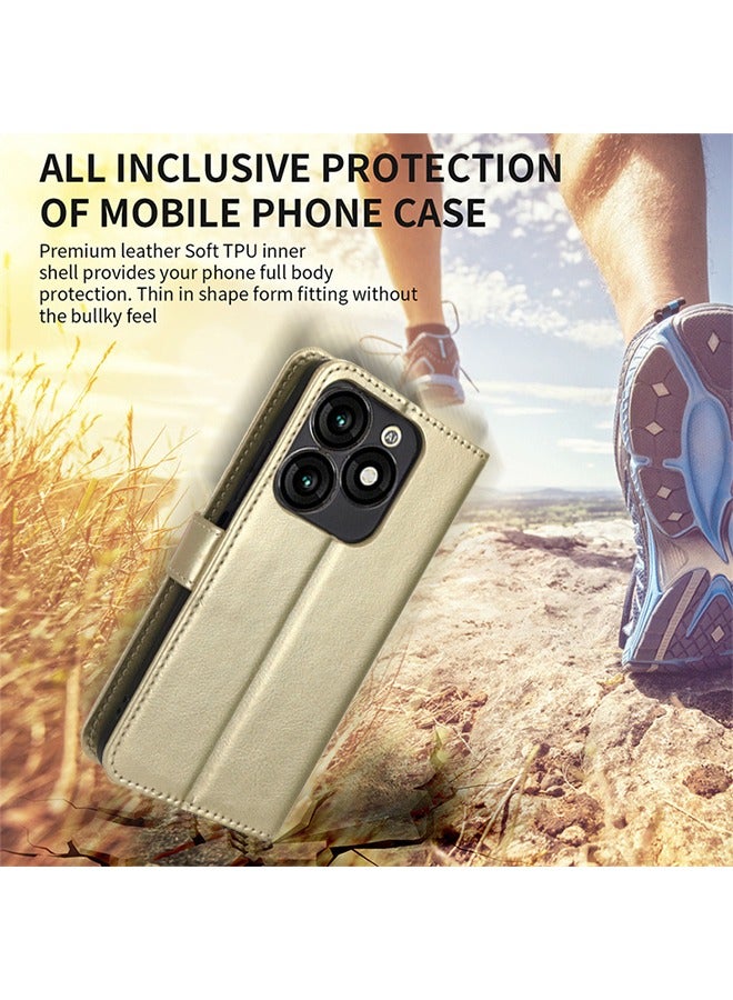 X-level ITEL A70/A665L 4G Case Cover Soft Quality Leather Flip Folio Wallet with Card Slots Holder Stand Back Cover Drop-Proof Shock-Proof Protective Shell Phone Back Accessories Protection  - Image 5