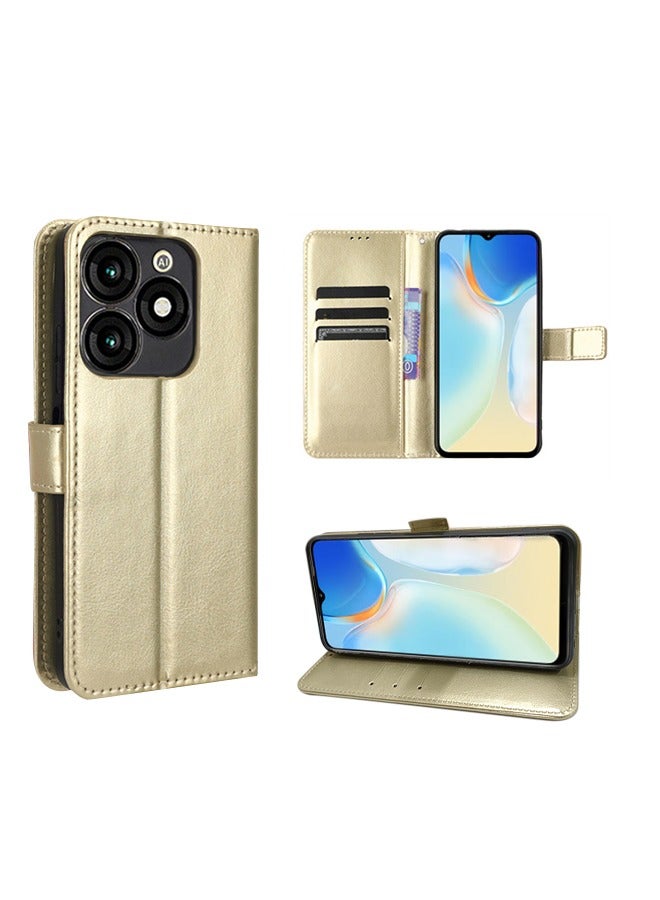 X-level ITEL A70/A665L 4G Case Cover Soft Quality Leather Flip Folio Wallet with Card Slots Holder Stand Back Cover Drop-Proof Shock-Proof Protective Shell Phone Back Accessories Protection  - Image 2