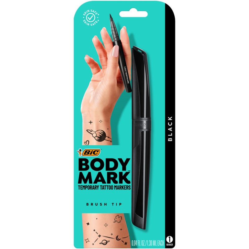 Bic BodyMark Temporary Tattoo Markers, black, 0.04 Fl Oz - Image 1