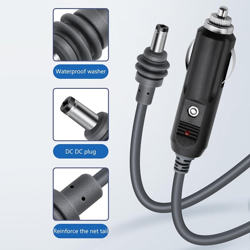 DC12V 24V Car Power Charger Adapter Cable 2M Length for Small Satellite and More Wide Compatibility - Image 4