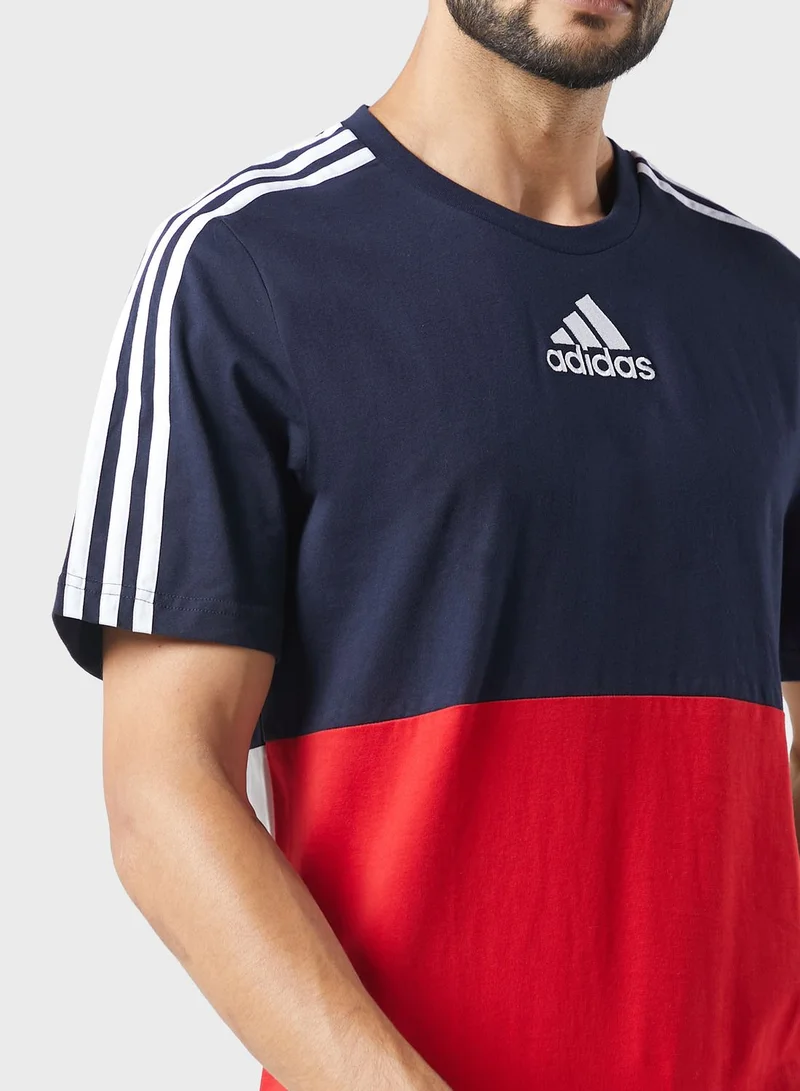 Adidas Logo Color Block T-Shirt