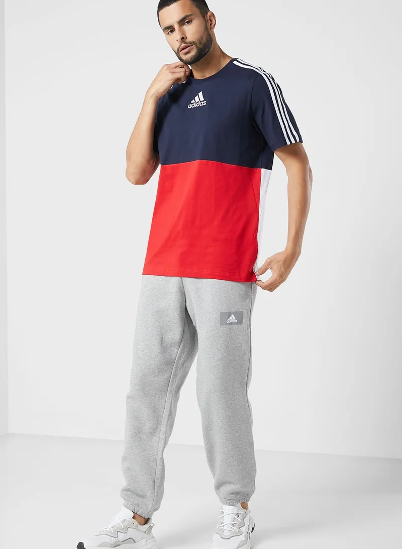 Adidas Logo Color Block T-Shirt