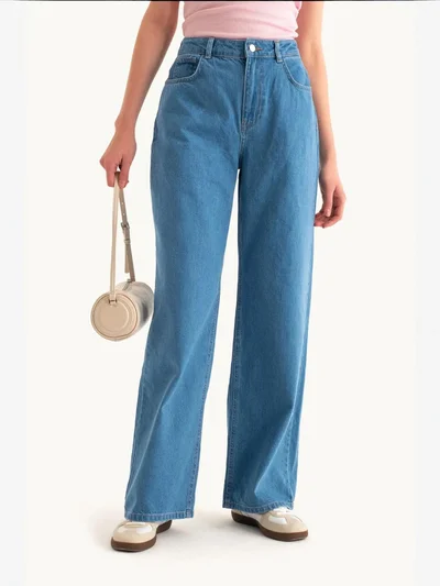 HICCUP High Waist Wide Leg Jeans