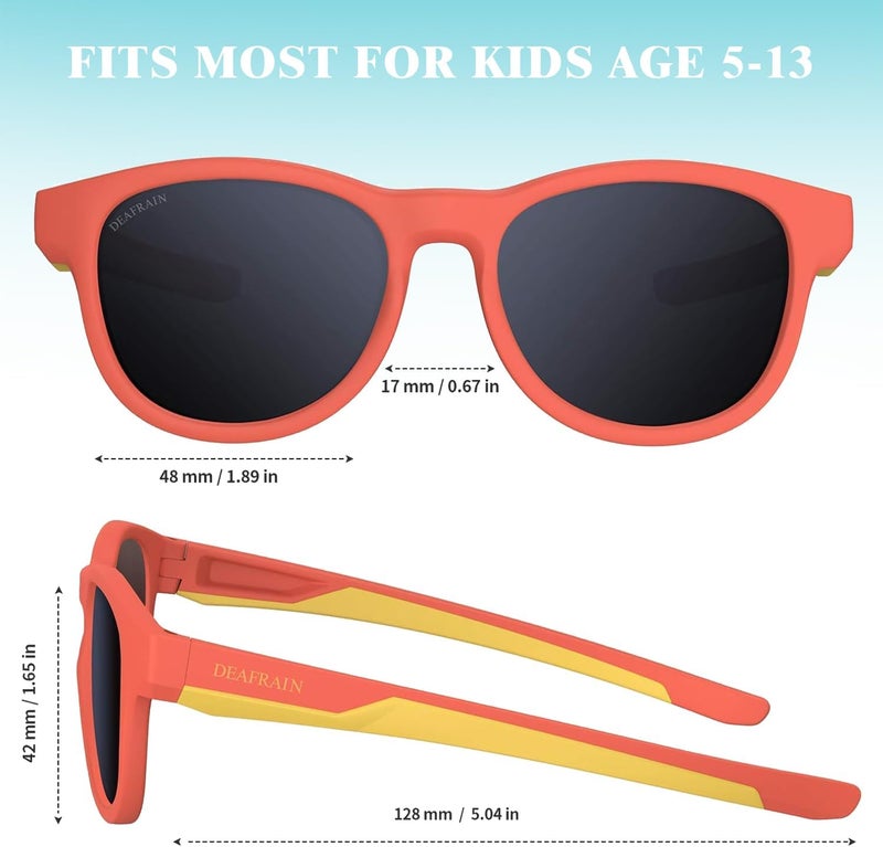 DEAFRAIN Store Kids Polarized Sunglasses for Boys Girls TPEE Flexible Frame Sports Baseball Running Cycling Glasses for Age 5-13 - Image 2