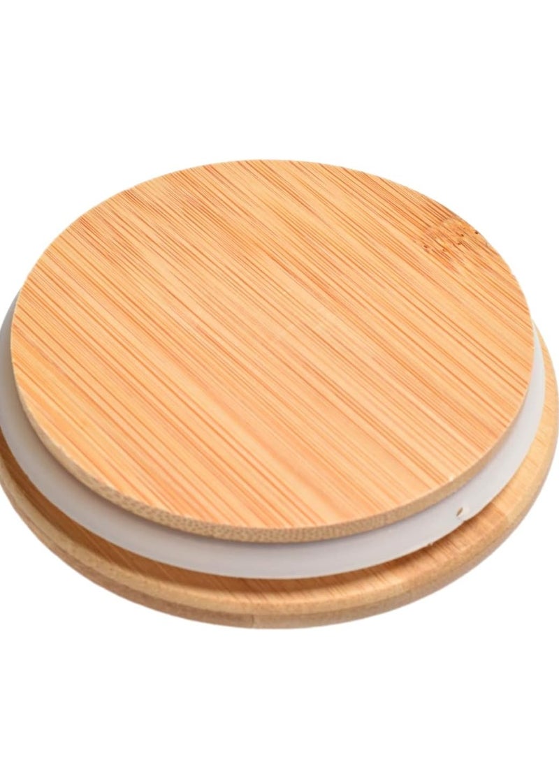 لوفت عبوة من 4 برطمانات تخزين زجاجية بغطاء محكم من الخيزران، برطمان زجاجي لتخزين الطعام، عبوات زجاجية شفافة للمطبخ لتخزين حبوب القهوة والسلع الجافة والحلوى والشاي والتوابل والمزيد - 135027/1 - Image 4