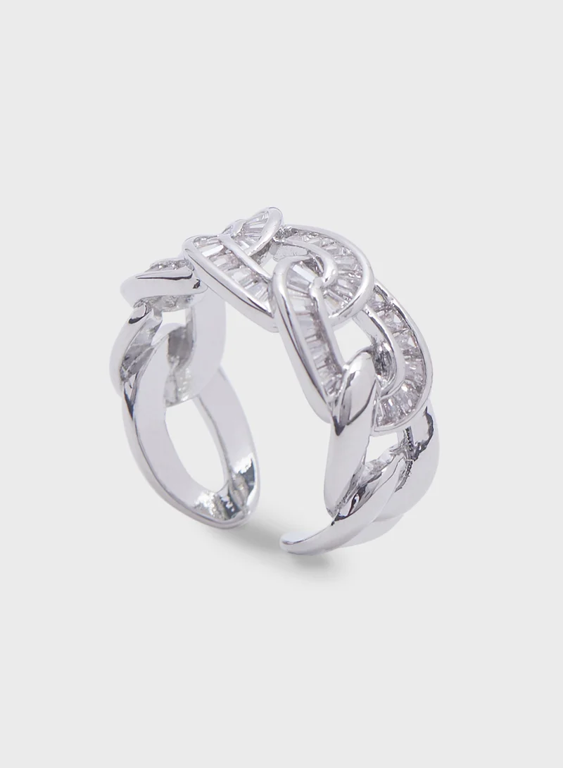 ايلا ليمتد اديشن Chain Diamante Ring