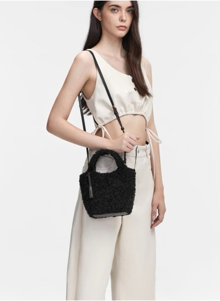 Charles & Keith Charles & Keith - Arlys faux wool tote.  - Image 3