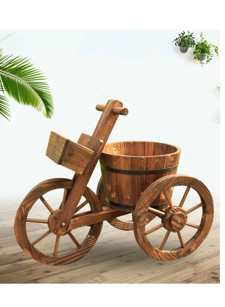 Generic FFD Wooden Flower Pot Bucket Planter Enhancing Outdoor & Indoor Décor with Natural Elegance  - Image 1