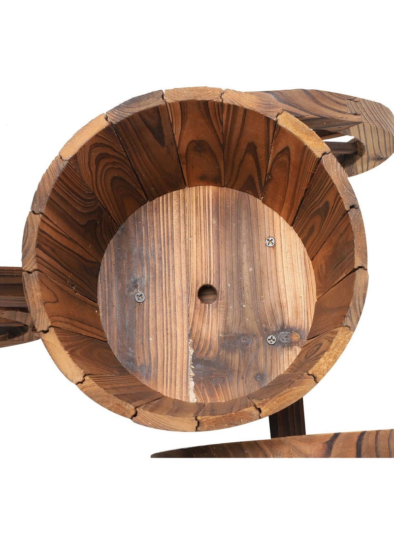 Generic FFD Wooden Flower Pot Bucket Planter Enhancing Outdoor & Indoor Décor with Natural Elegance  - Image 4