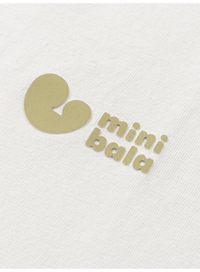 mini bala Unisex Kid Premium Soft Short - Sleeve T - Shirt, Breathable, Comfortable, Classic Crew Neck Design, Charming Logo Detail, Versatile for Daily Wear, Playdates Children's Casual Essential Top - Image 4