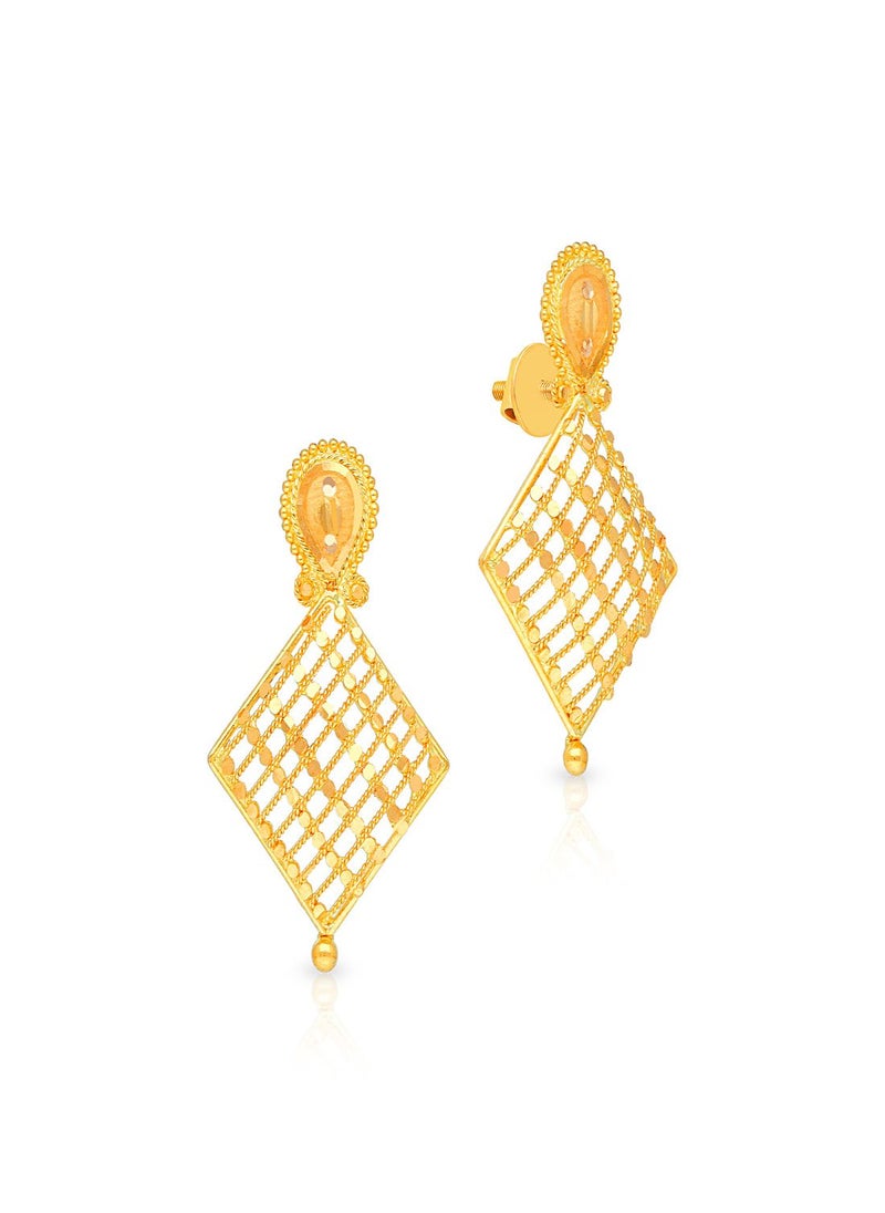 Malabar Gold and Diamonds - 22 Carat 916 Purity Yellow Gold Earring EG4129595Y For Women - Image 1