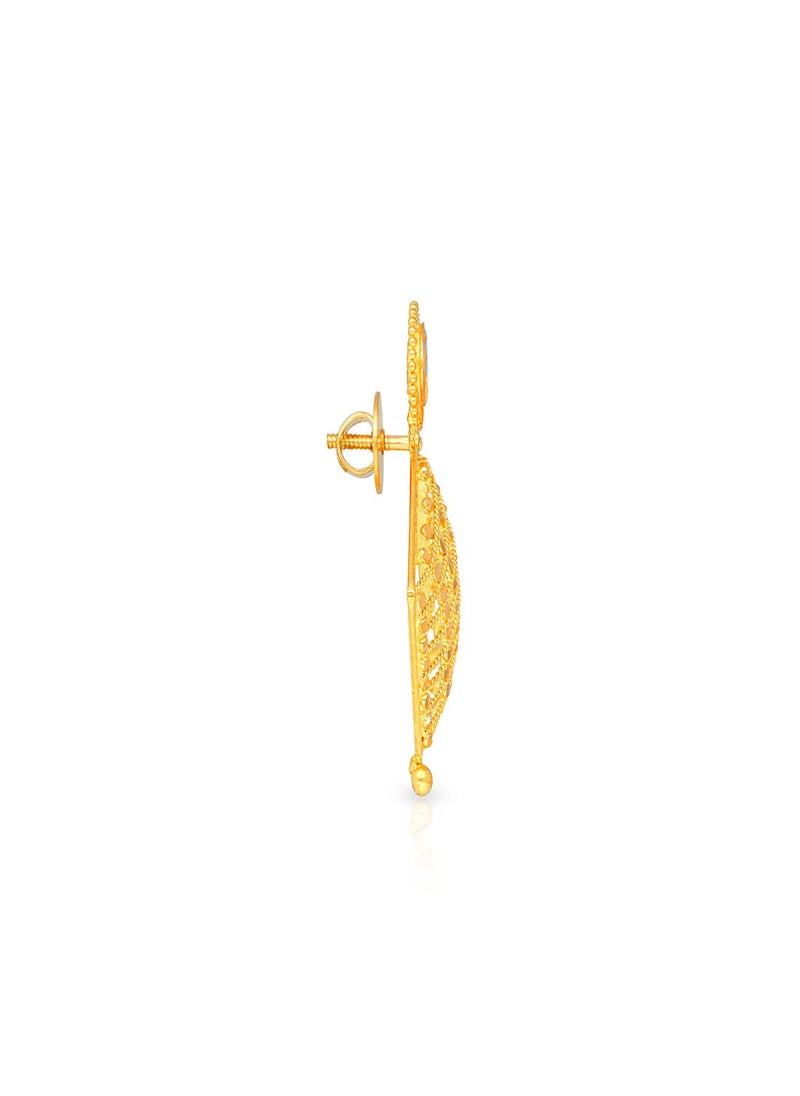 Malabar Gold and Diamonds - 22 Carat 916 Purity Yellow Gold Earring EG4129595Y For Women - Image 1