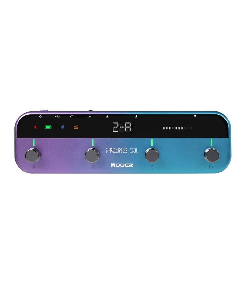 Mooer معالج المؤثرات المتعددة MOOER S1، دواسات جيتار كهربائية ستيريو مع وحدة تحكم لاسلكية بدواسة قدم 2 في 1 126 تأثيرات جيتار، مو tuner 10 ميترو نوم 40 آلة طبول 80s لوبر تسجيل OTG USB - Image 1