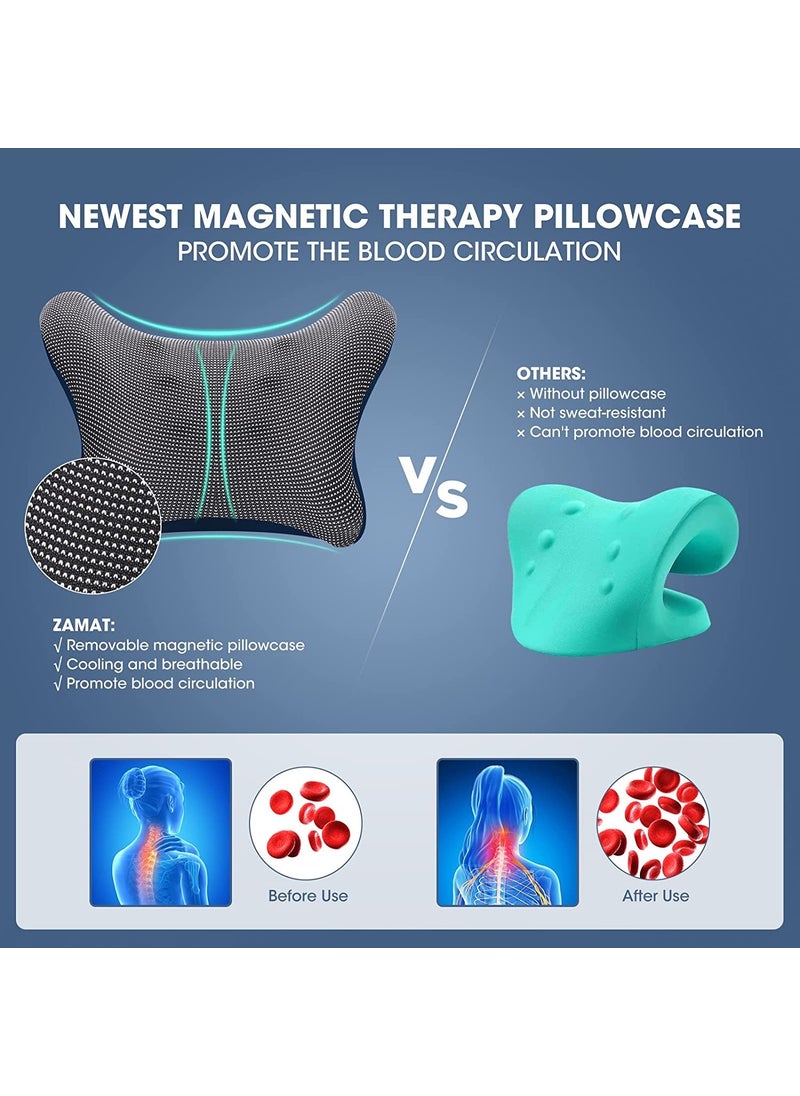 Neck and Shoulder Relaxer with Magnetic Therapy Pillow Case - Navy Blue - pzsku/Z403972B29465639C8CB5Z/45/_/1736597650/e1fe9bb1-0a69-41c7-b791-db2f37403f45