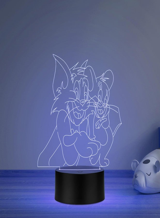 StarLaser 3D Illusion Tom & Jerry Led Night Lamp with Automatic Color Changing Light & USB Powered | Kids Room Bedside Table Lamp | Gift for Tom & Jerry Lover - Image 2