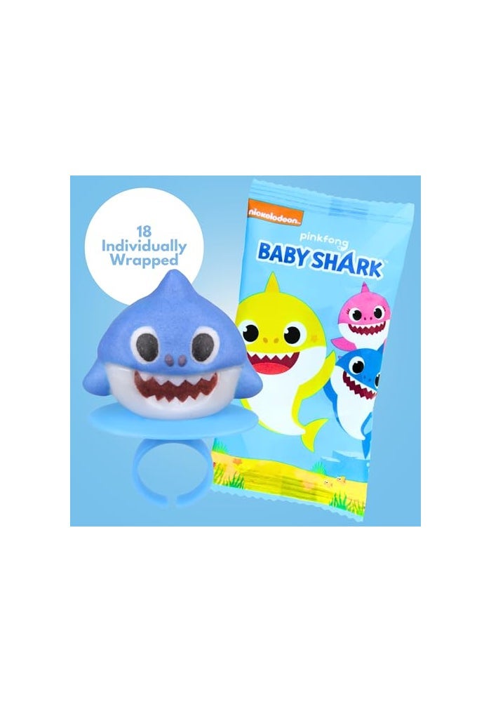 Imaginings 3 Baby Shark Lollipop Rings Individually Wrapped Birthday Party Favors Character Shaped Assorted Fruit Flavored Lollipops Candy Goody Bag Fillers 18 Rings - Image 5
