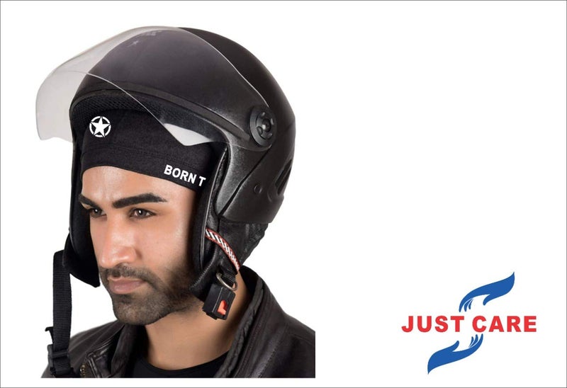 Just Care Unisex Synthetic Cap (bike-6_Black_Free Size) - Image 5