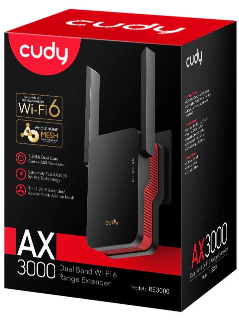 كودي موسع شبكة واي فاي، ميش، واي فاي 6 Gigabit AX3000 توصيل حتى 50 جهاز - pzsku/Z40398EFFA20DDE3ED4B9Z/45/_/1736432788/cfcfece0-9a54-4371-8ef9-4037c95aece7