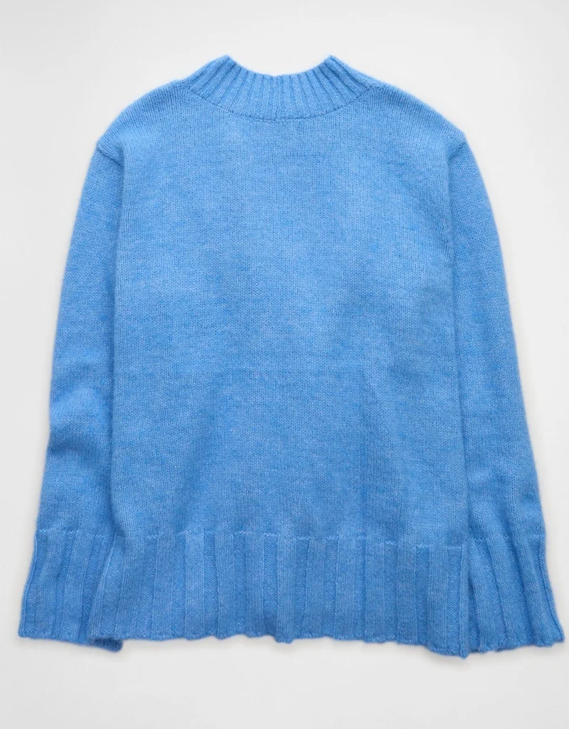 American Eagle  AE Oversized Faux Mohair Wide Cuff Sweater for Women | Best Price UAE